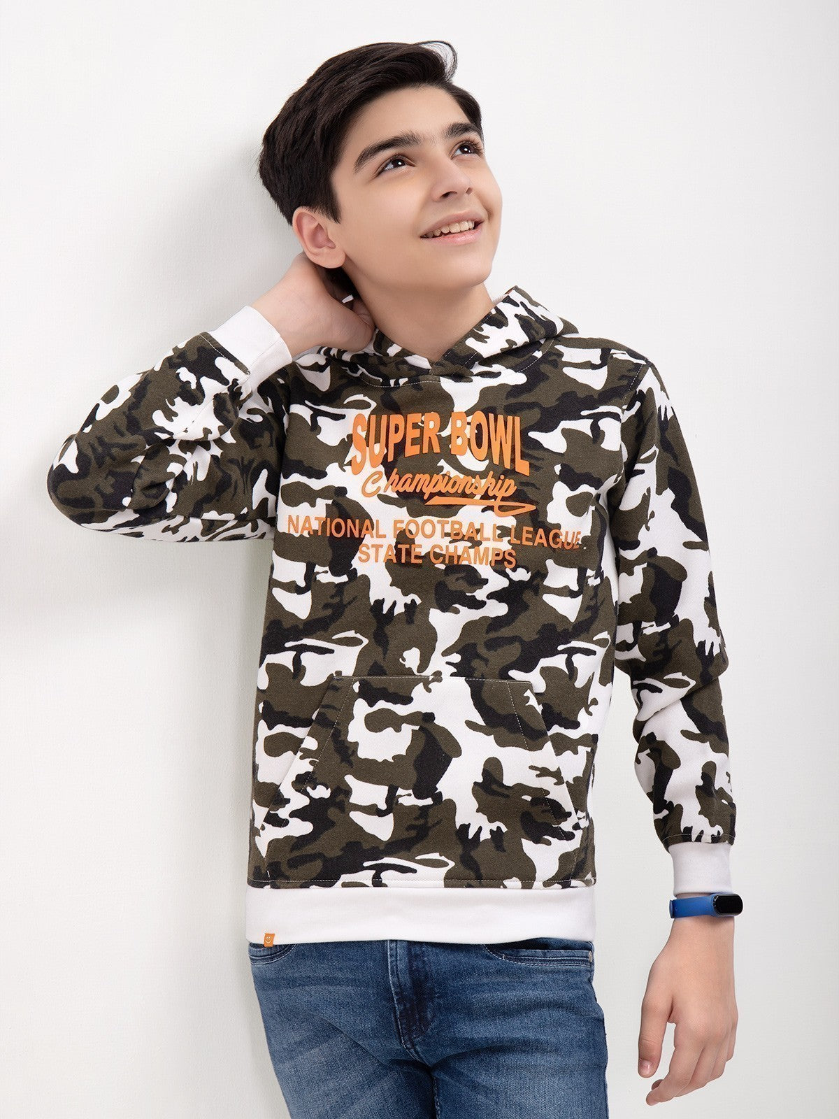 Edenrobe - Boy's Cameo Hoodie - EBTH21-018