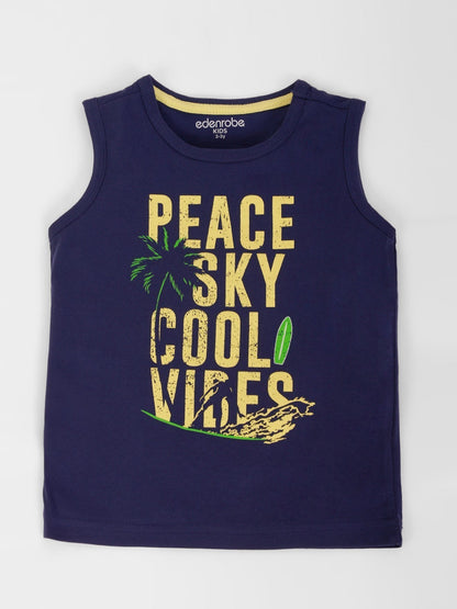 Edenrobe - Boy's Blue Tank Top - EBTT21-012