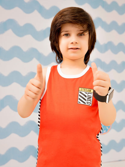 Edenrobe - Boy's Red Tank Top - EBTT21-015