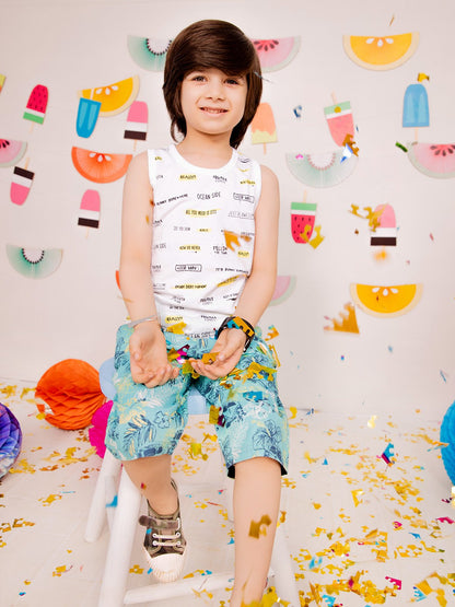 Edenrobe - Boy's White Tank Top - EBTT21-018