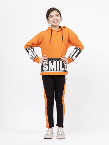 Edenrobe - Girl's Orange Hoodie - EGTH21-002
