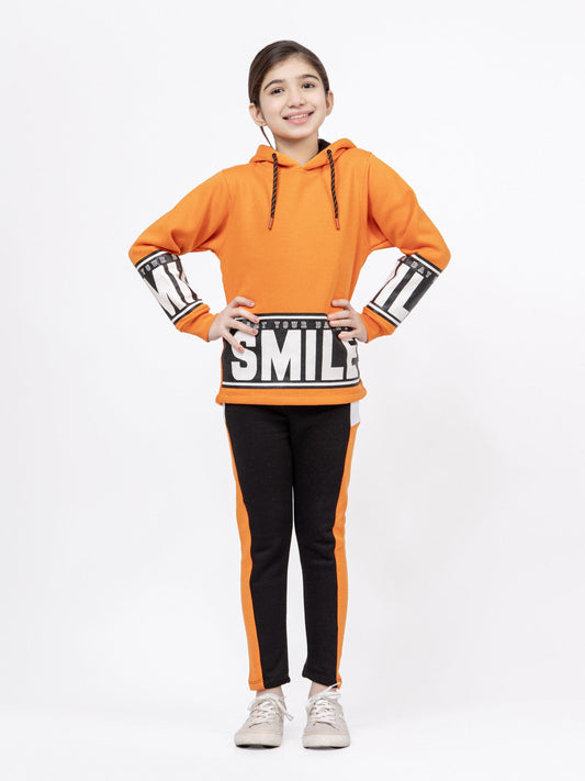 Edenrobe - Girl's Orange Hoodie - EGTH21-002