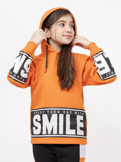 Edenrobe - Girl's Orange Hoodie - EGTH21-002