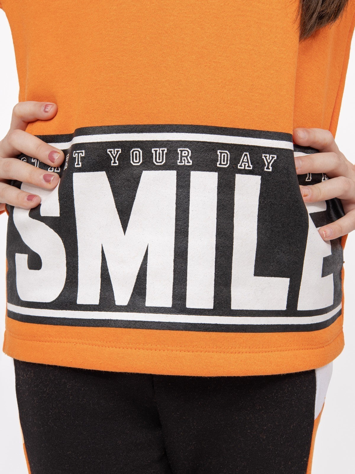 Edenrobe - Girl's Orange Hoodie - EGTH21-002