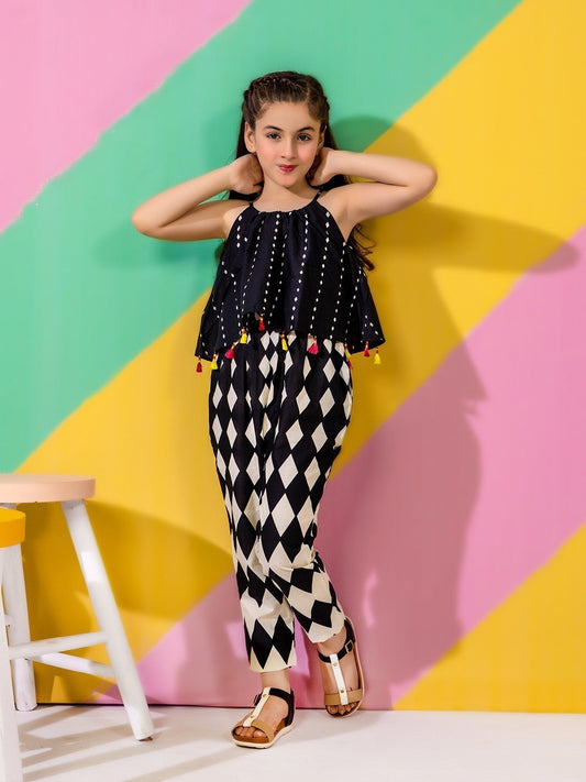 Edenrobe - Girl's Black Jumpsuit - EGTJS21-001