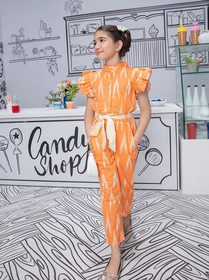 Edenrobe - Girl's Orange Jumpsuit - EGTJS21-002
