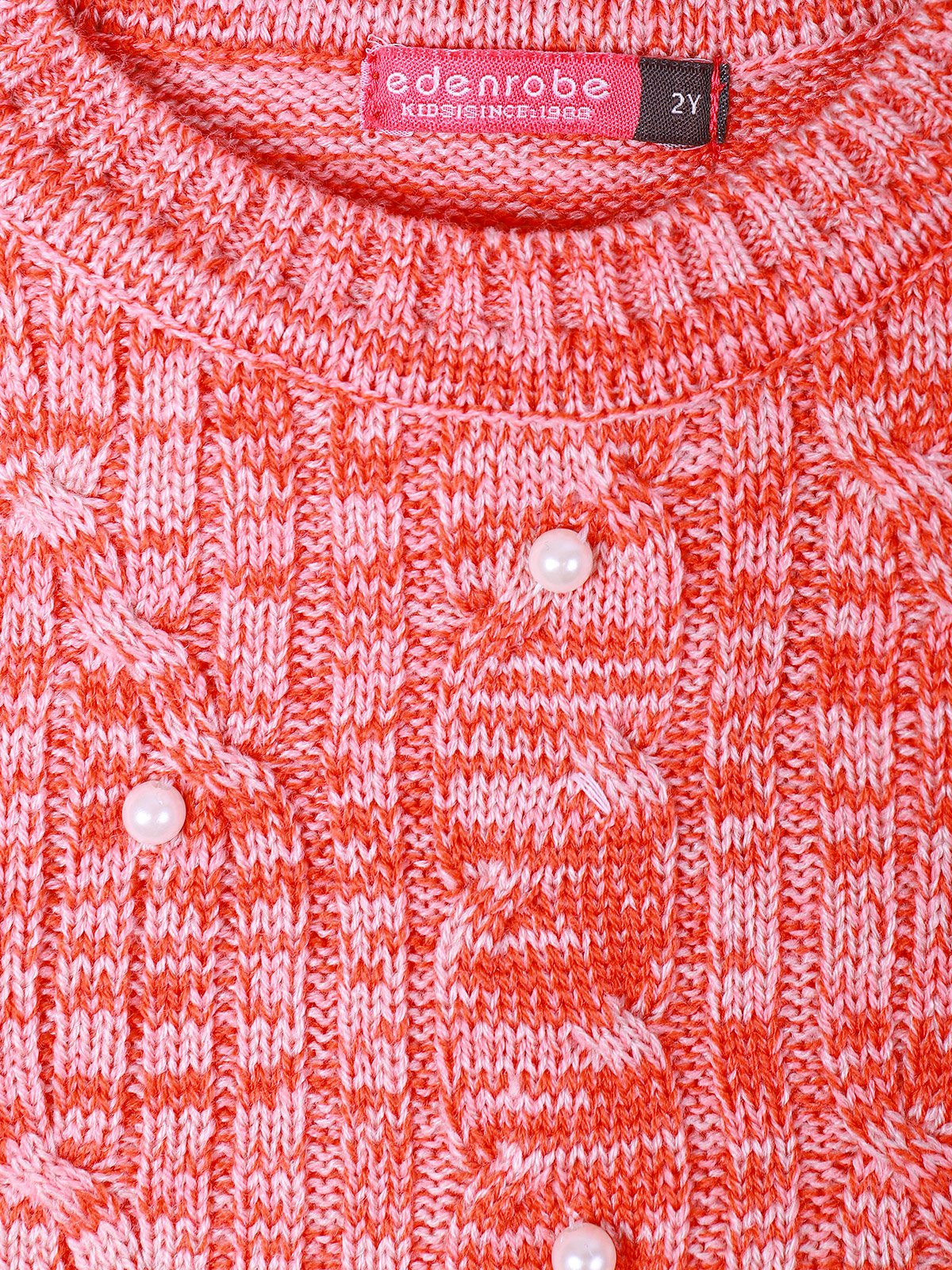 Edenrobe - Girl's Peach Sweater Frock - EGTF21W-004