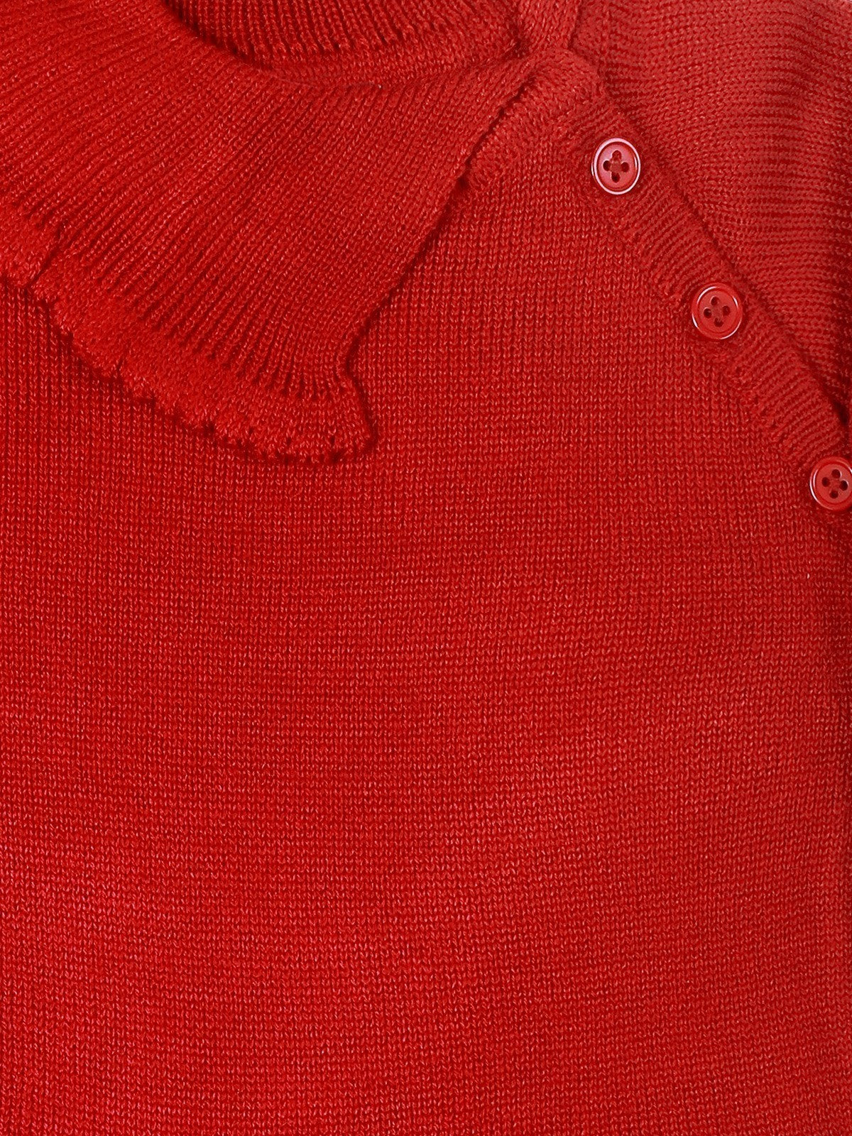 Edenrobe - Girl's Deep Red Sweater Frock - EGTF21W-006