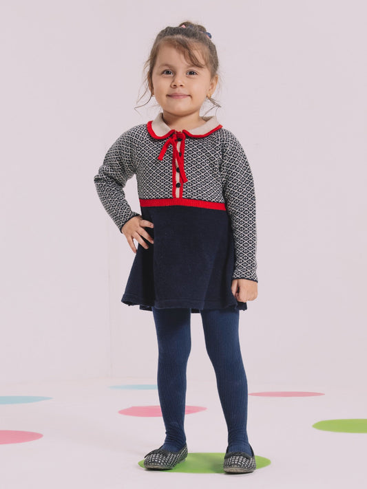 Edenrobe - Girl's Multi Sweater Frock - EGTF21W-007