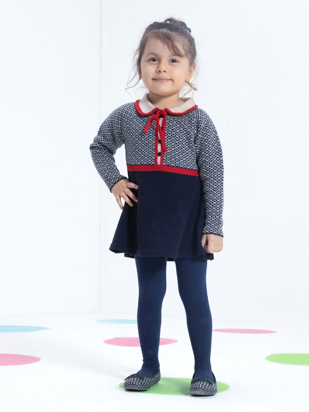 Edenrobe - Girl's Multi Sweater Frock - EGTF21W-007