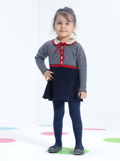 Edenrobe - Girl's Multi Sweater Frock - EGTF21W-007