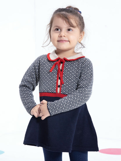 Edenrobe - Girl's Multi Sweater Frock - EGTF21W-007