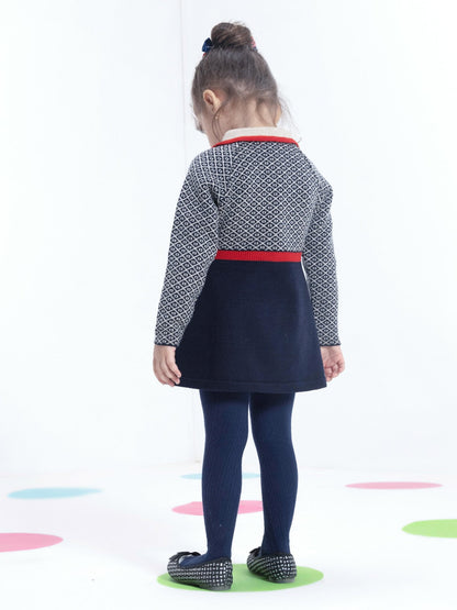 Edenrobe - Girl's Multi Sweater Frock - EGTF21W-007