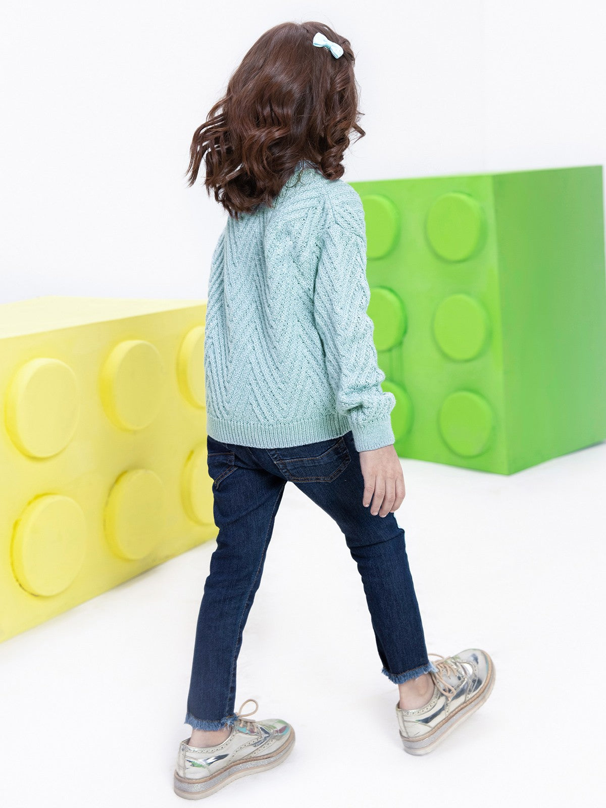 Edenrobe - Girl's Teal Green Sweater - EGTSWT21-005