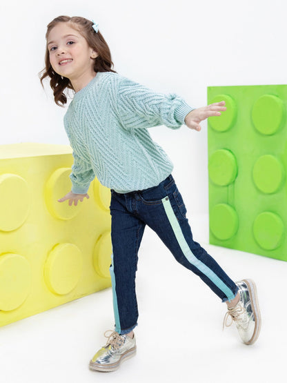 Edenrobe - Girl's Teal Green Sweater - EGTSWT21-005
