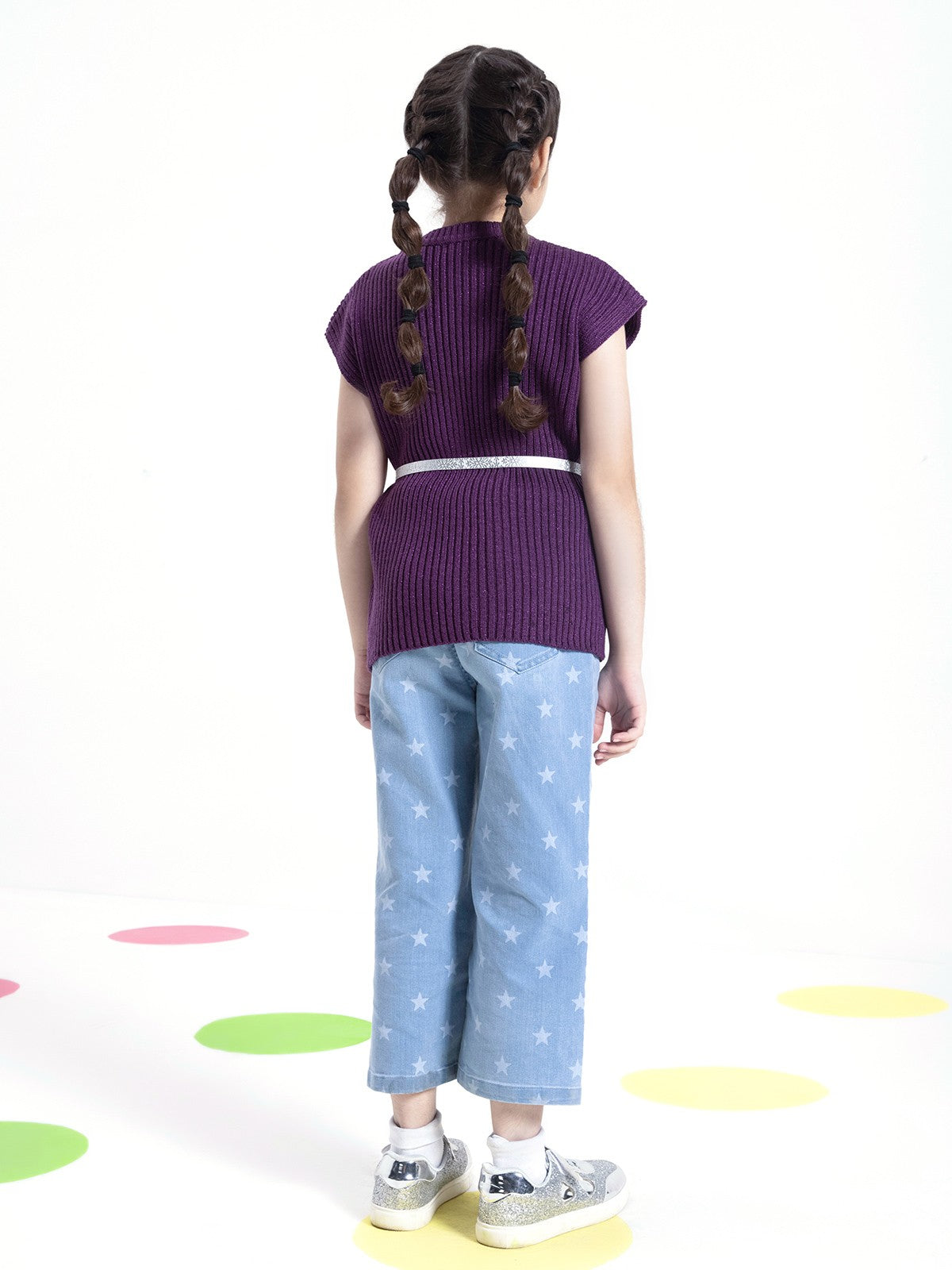Edenrobe - Girl's Purple Sweater - EGTSWT21-007
