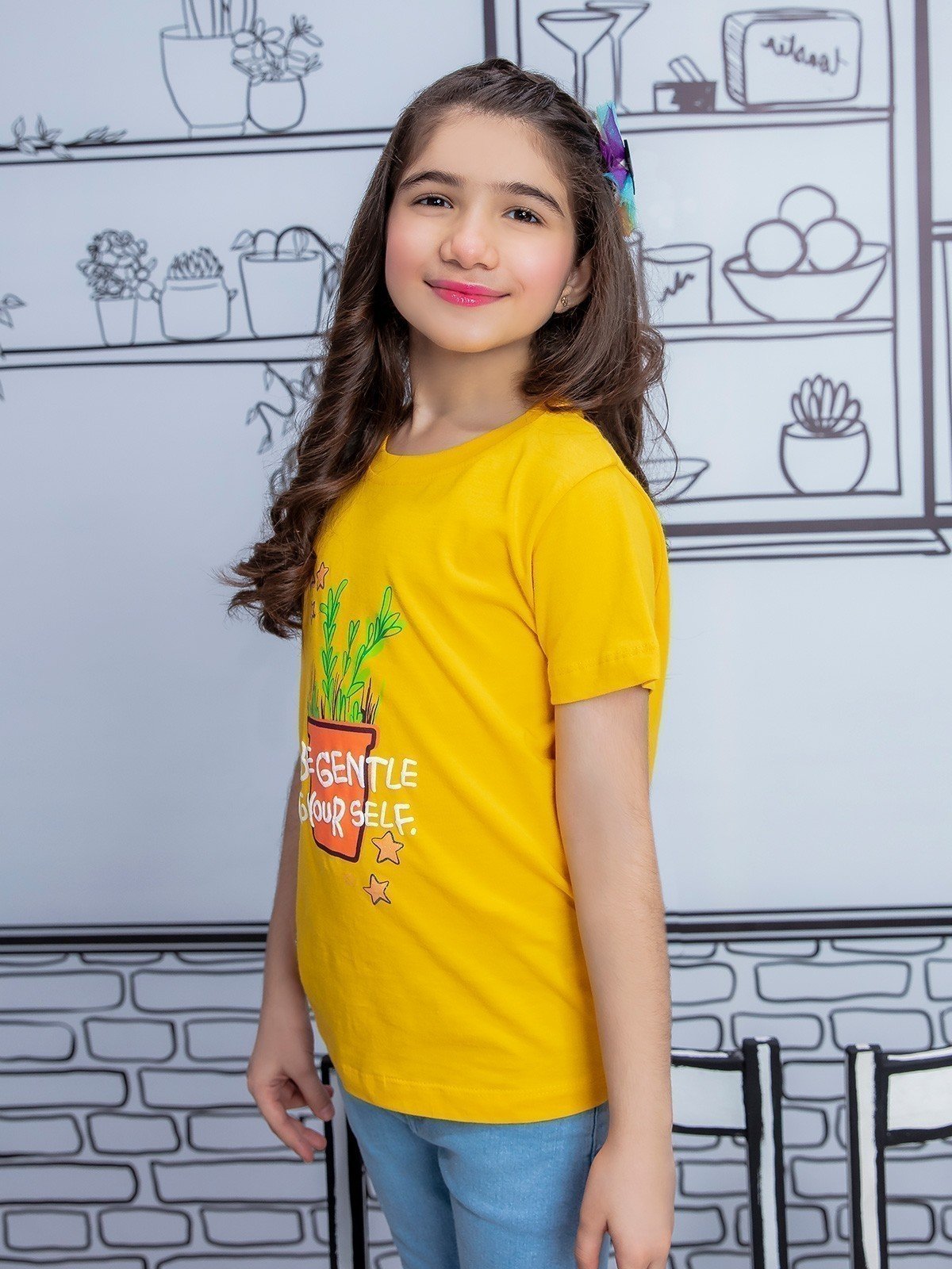 Edenrobe - Girl's Mustard Top - EGTK21-004