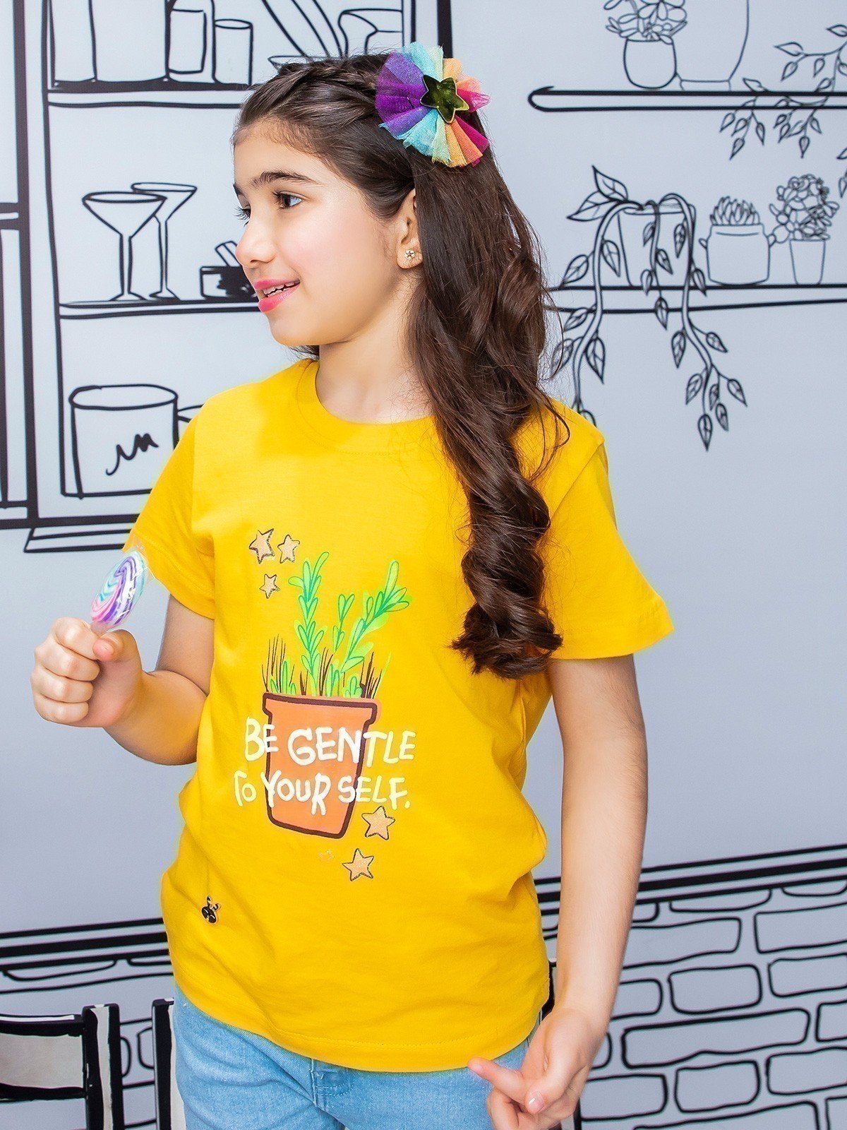 Edenrobe - Girl's Mustard Top - EGTK21-004