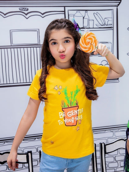 Edenrobe - Girl's Mustard Top - EGTK21-004