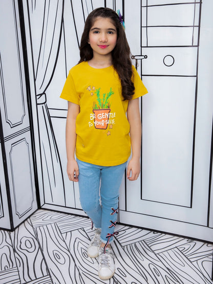 Edenrobe - Girl's Mustard Top - EGTK21-004