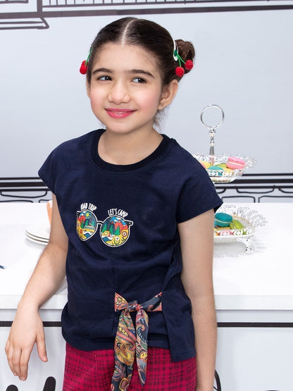 Edenrobe - Girl's Purple Top - EGTK21-005