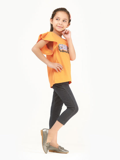 Edenrobe - Girl's Orange Top - EGTK21-006