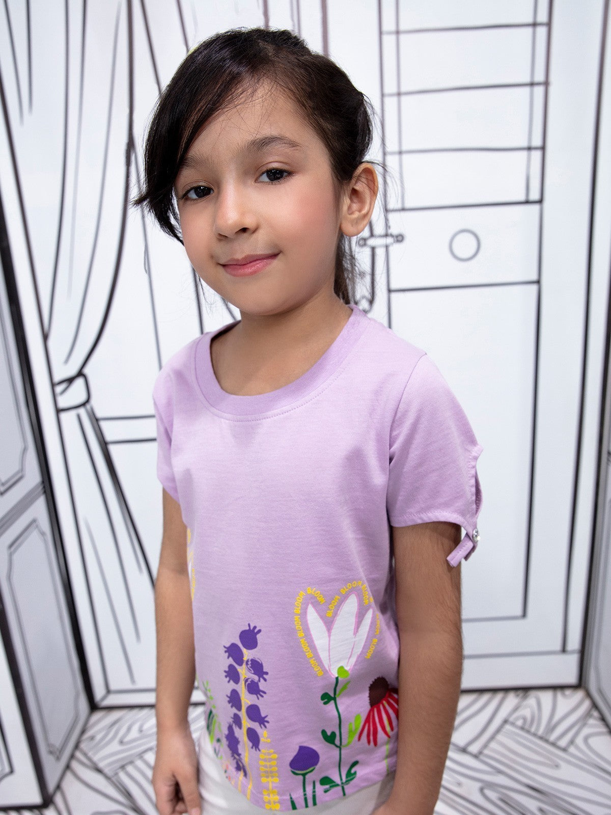 Edenrobe - Girl's Lavender Top - EGTK21-010