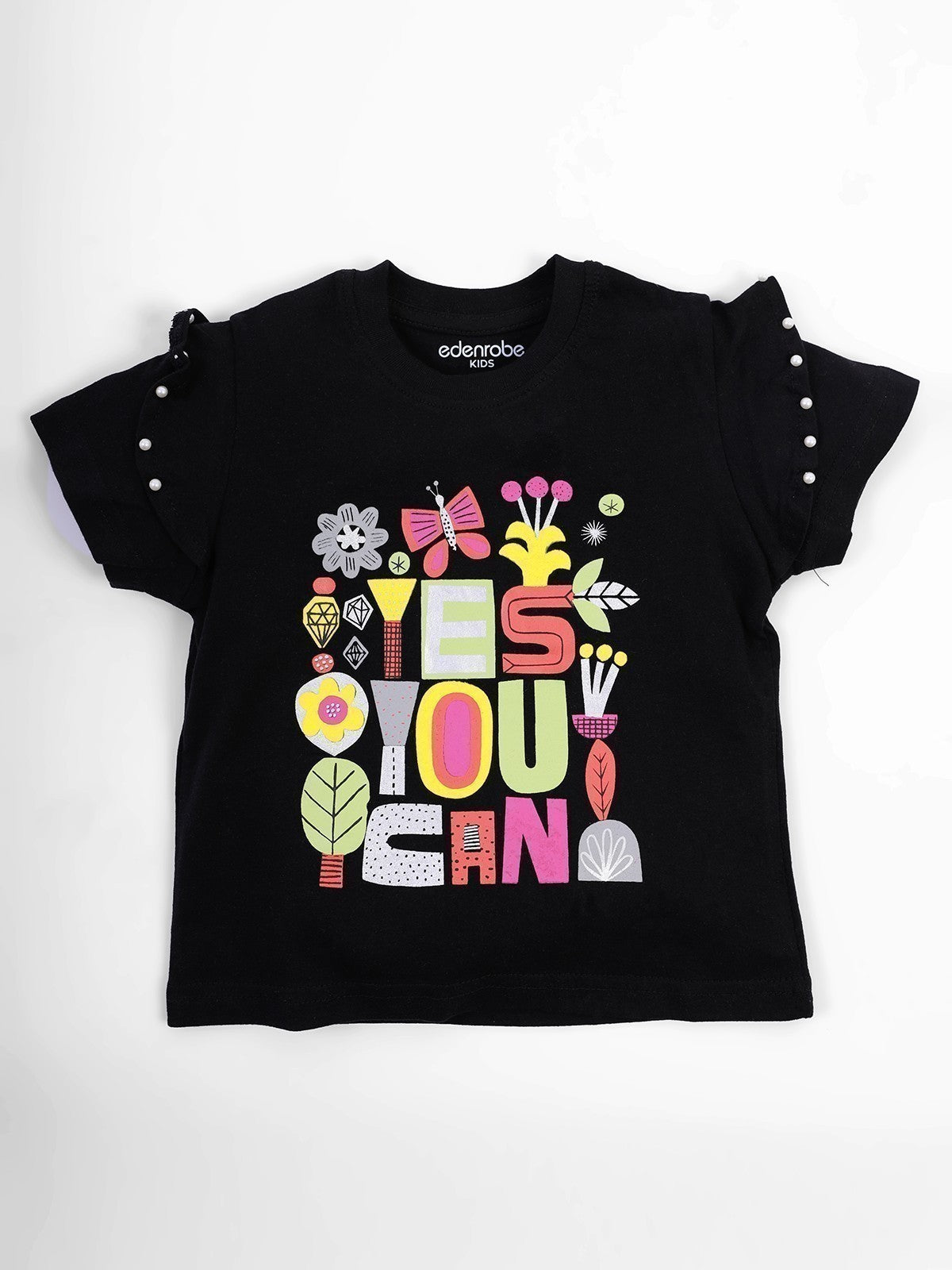 Edenrobe - Girl's Black Top - EGTK21-015