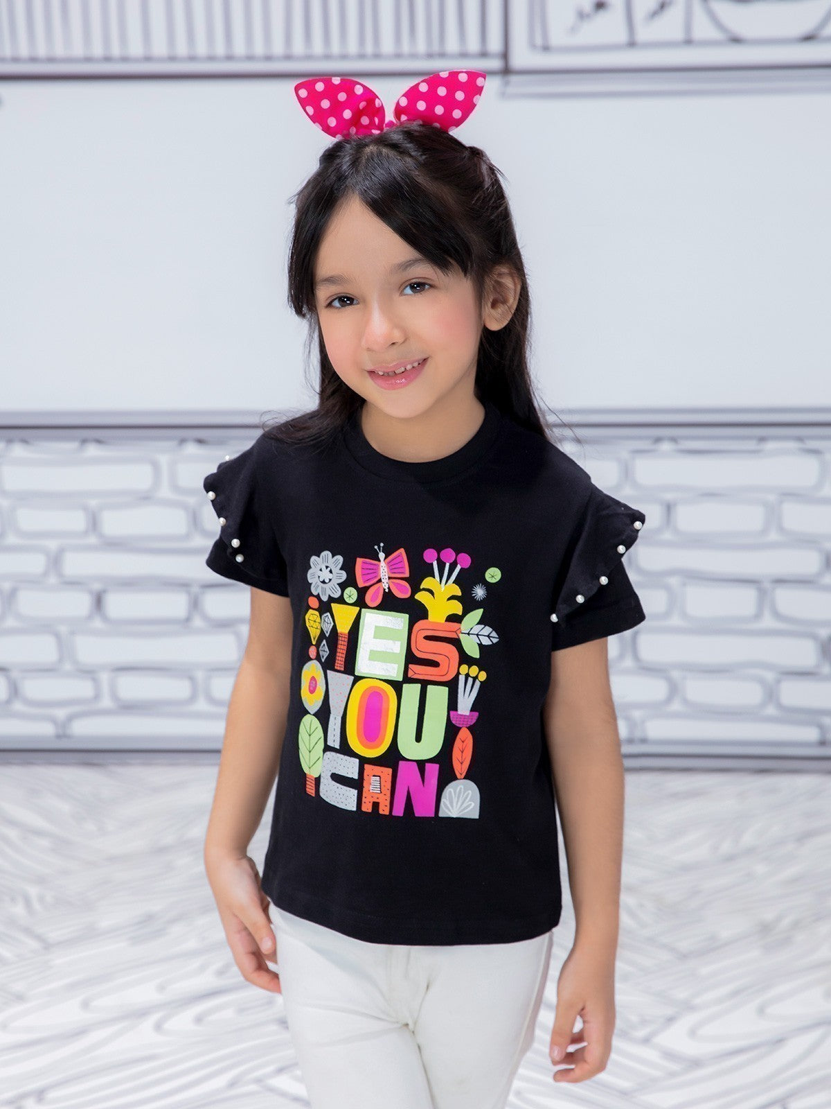 Edenrobe - Girl's Black Top - EGTK21-015