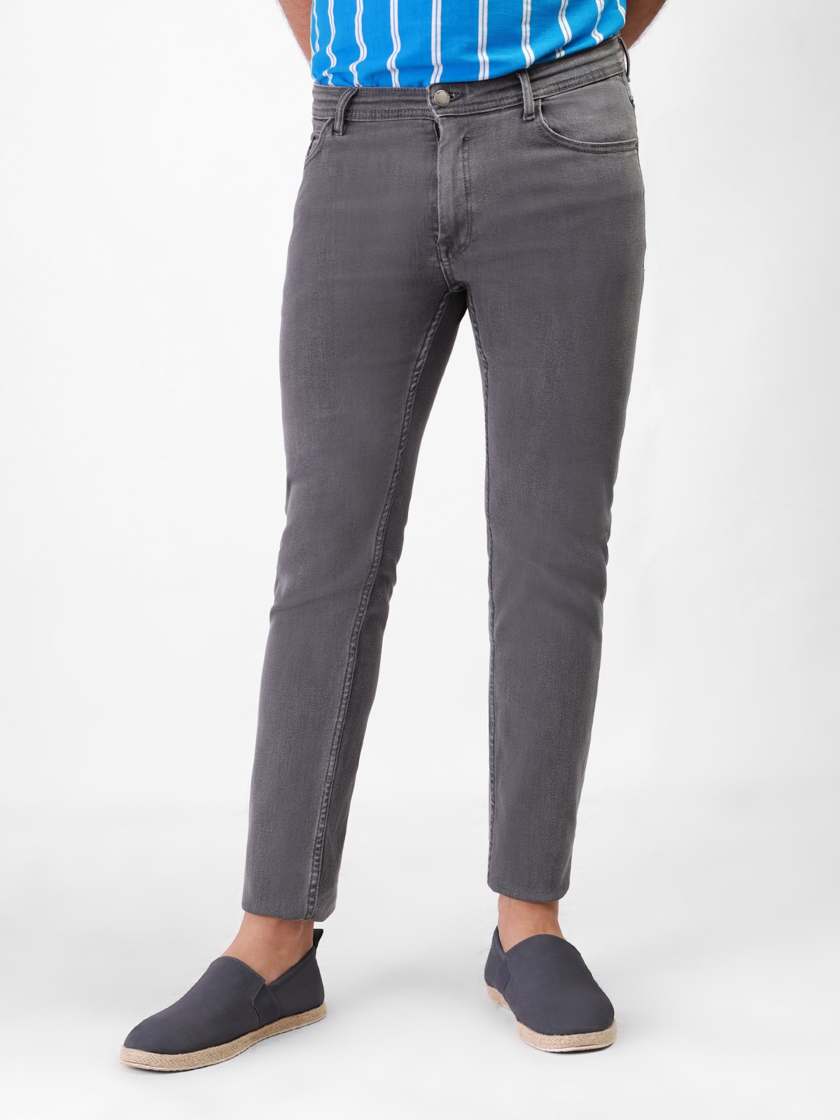 Edenrobe - Men's Grey Denim Jeans - EMBPD21-007