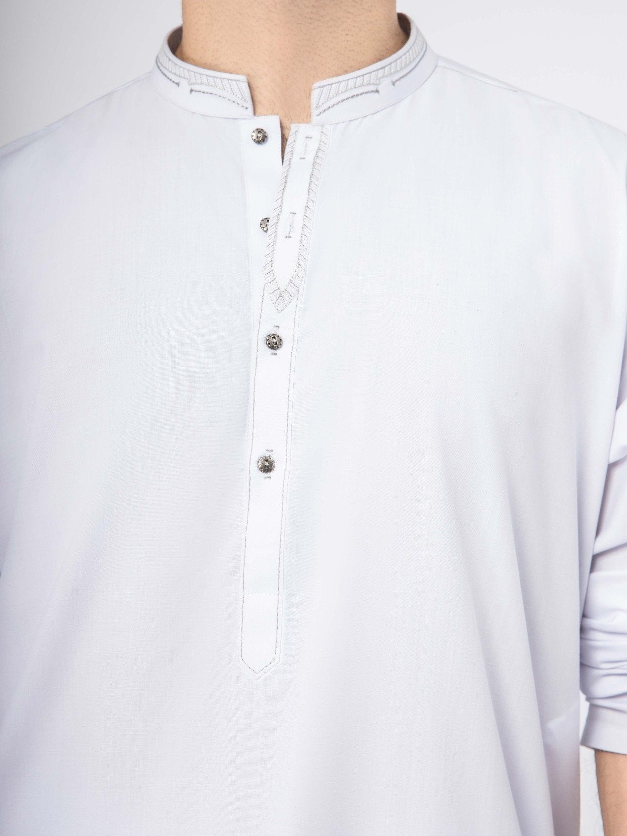 Edenrobe - Men's White Kurta Shalwar - EMTKS21S-40916