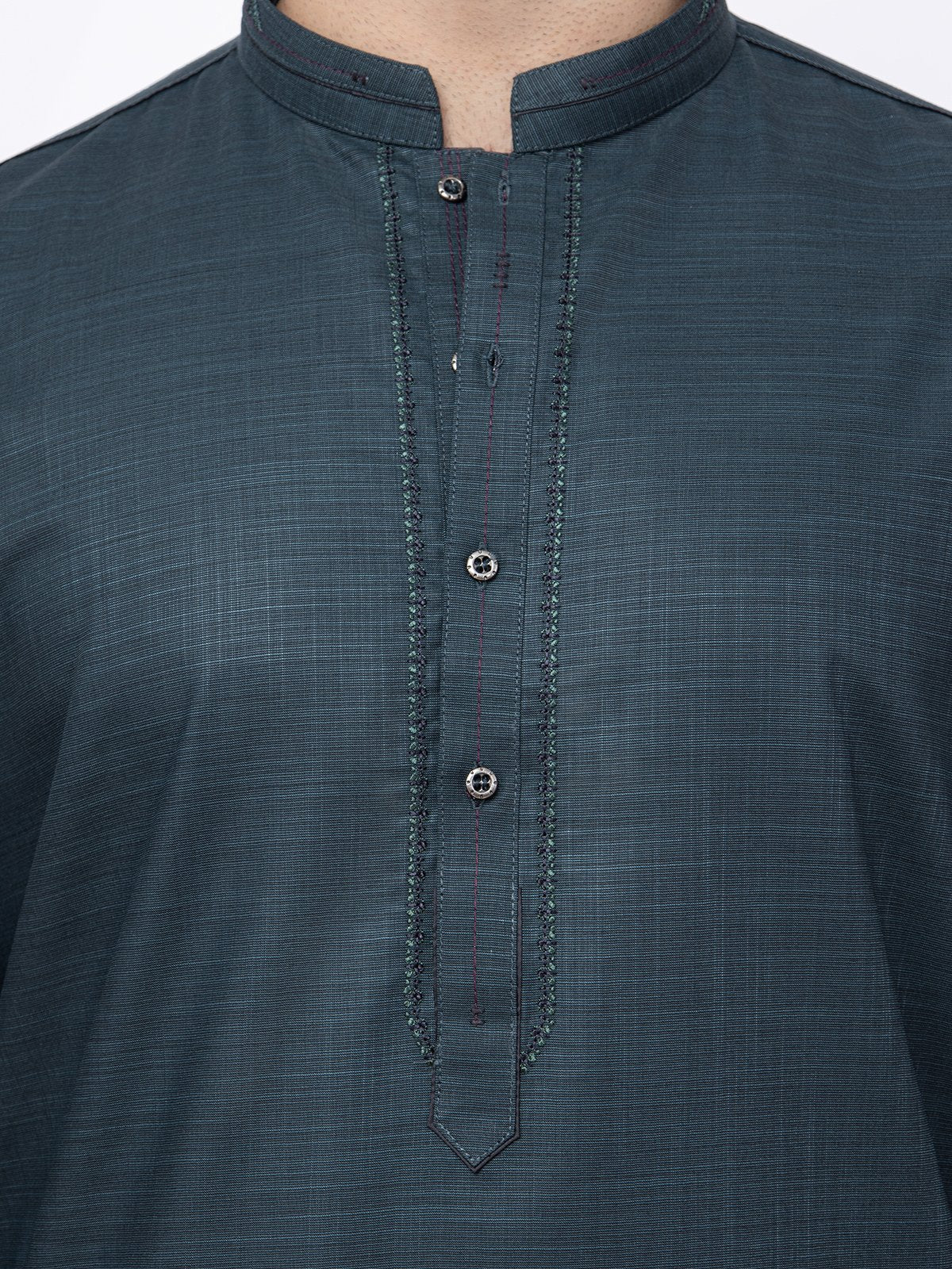 Edenrobe - Men's Teal Kurta Shalwar - EMTKS21S-40936