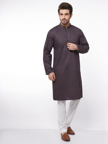 Edenrobe - Men's Purple Kurta - EMTK21S-99052
