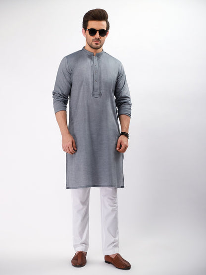 Edenrobe - Men's Grey Kurta - EMTK21S-99066