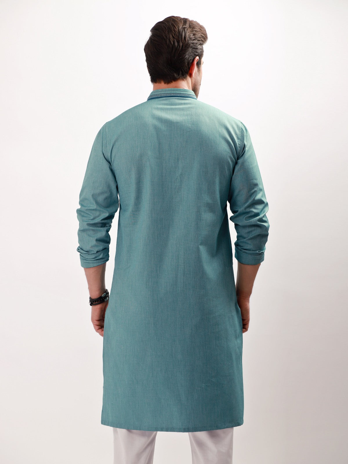 Edenrobe - Men's Sea Green Kurta - EMTK21S-99071