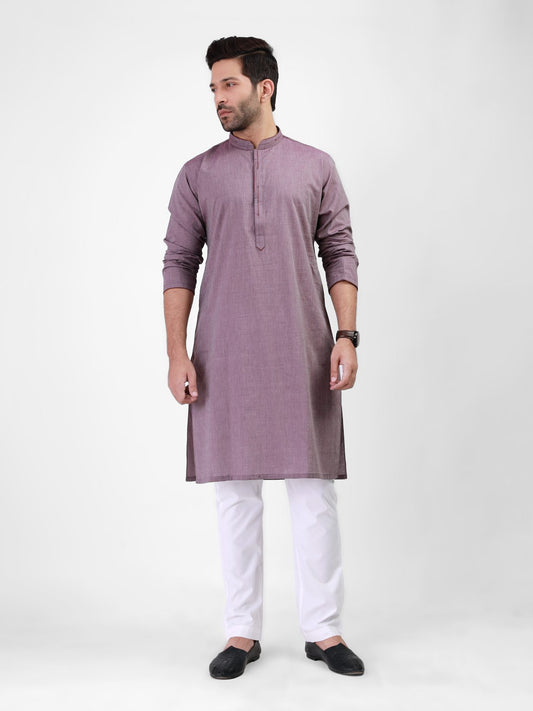 Edenrobe - Men's Purple Kurta - EMTK21S-99076