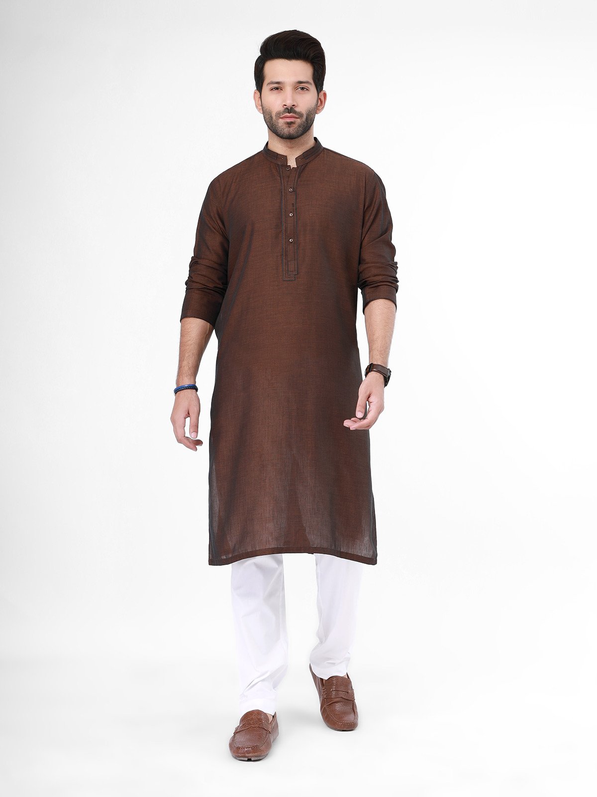 Edenrobe - Men's Brown Kurta - EMTK21S-99092