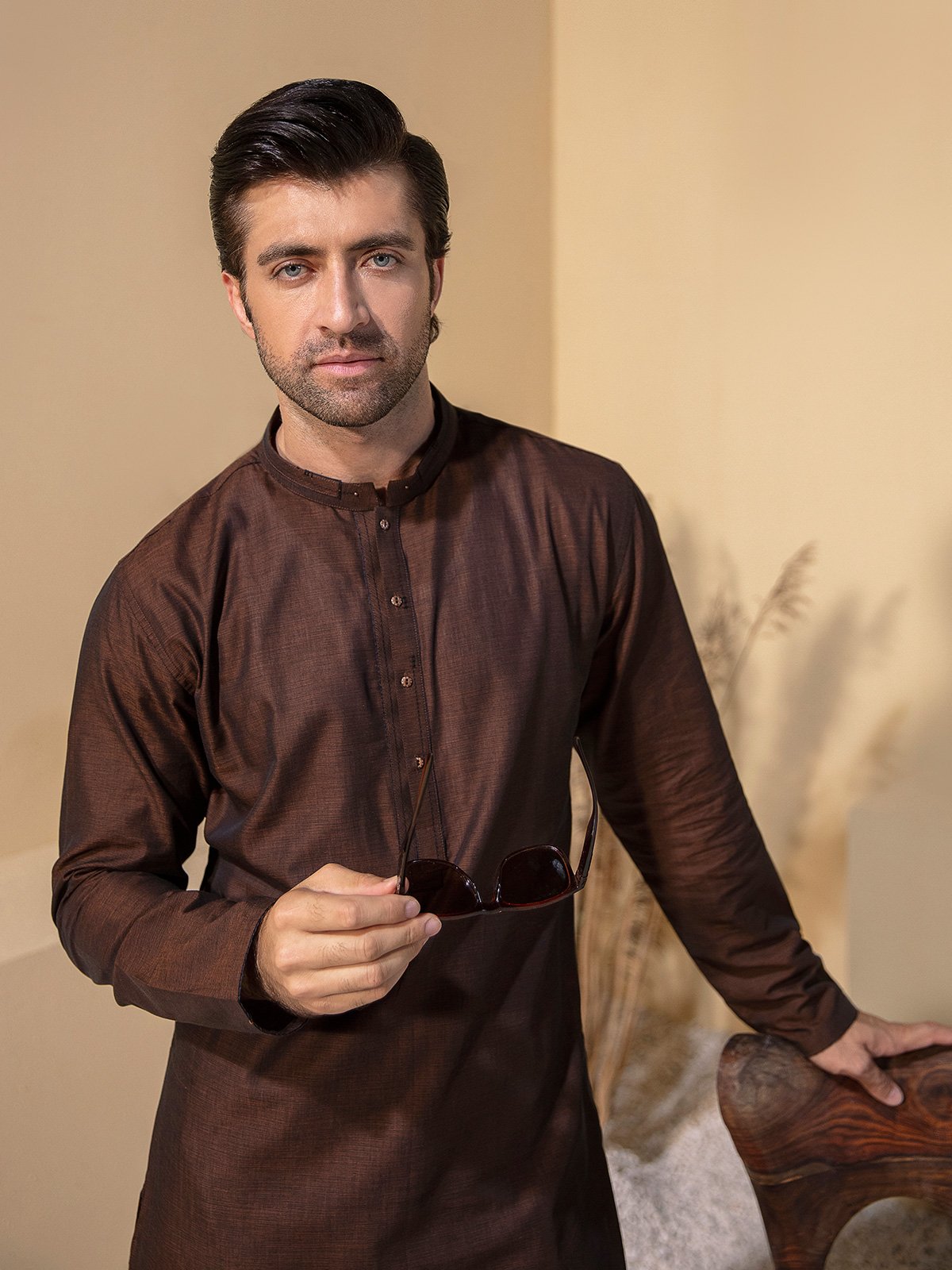 Edenrobe - Men's Brown Kurta - EMTK21S-99092