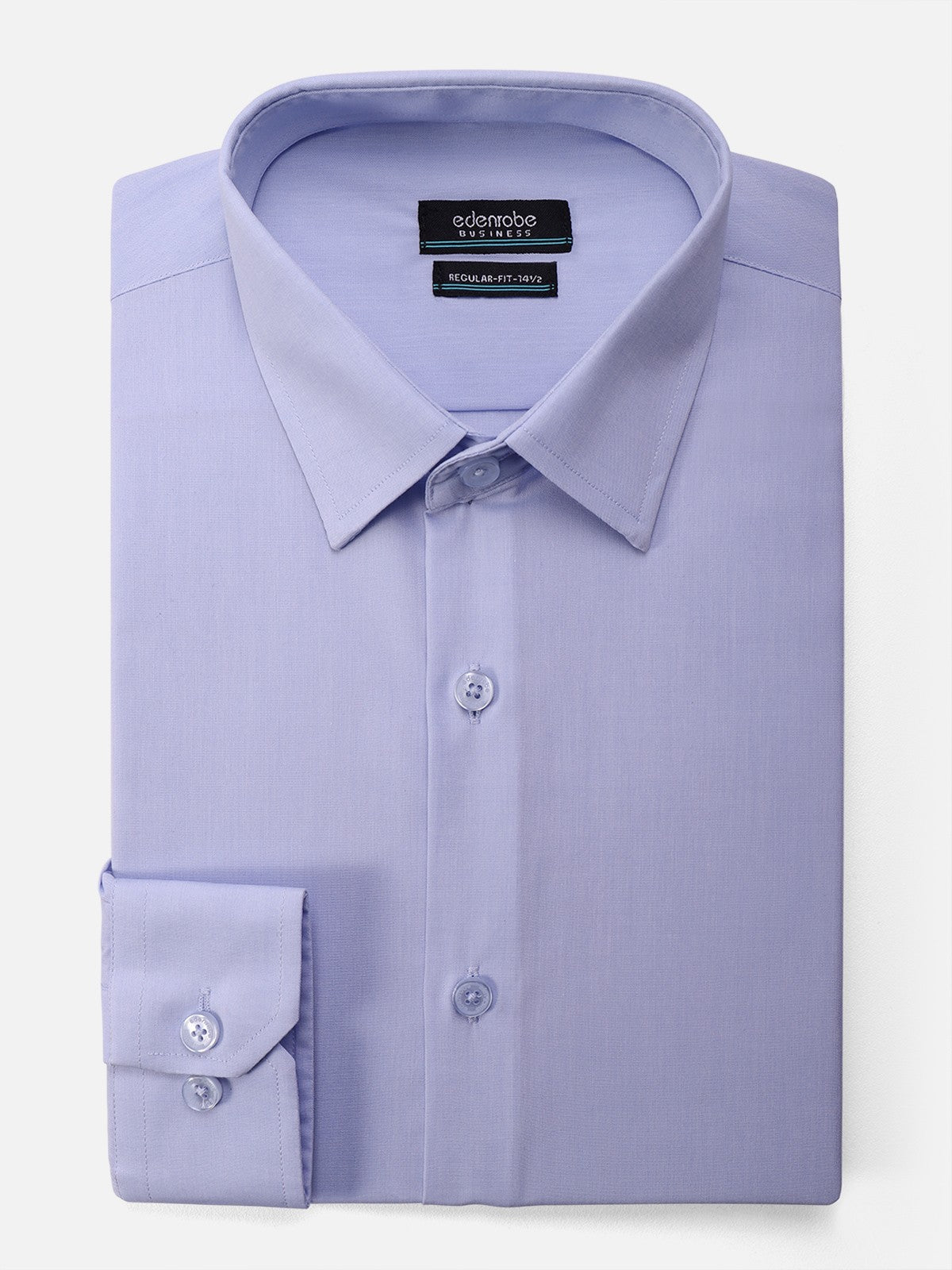 Edenrobe - Men's Sky Blue Plain Shirt - EMTSB21-022