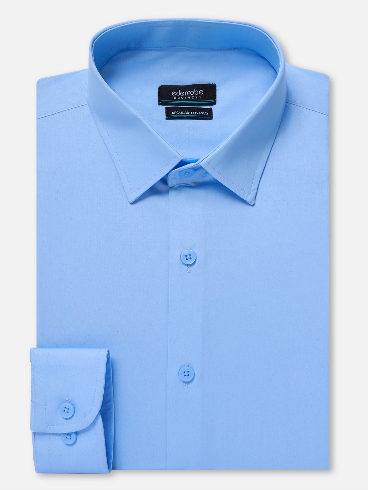 Edenrobe - Men's Sky Blue Shirt Plain - EMTSB21-038