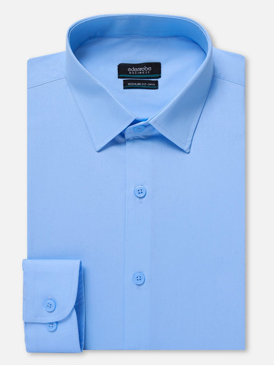 Edenrobe - Men's Sky Blue Shirt Plain - EMTSB21-038