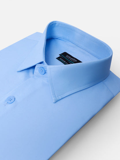 Edenrobe - Men's Sky Blue Shirt Plain - EMTSB21-038