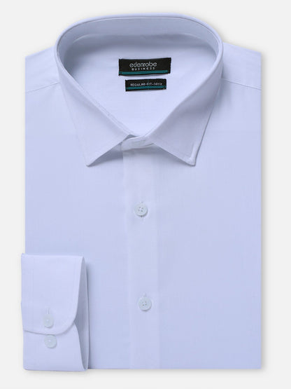 Edenrobe - Men's Pearl White Shirt Plain - EMTSB21-045