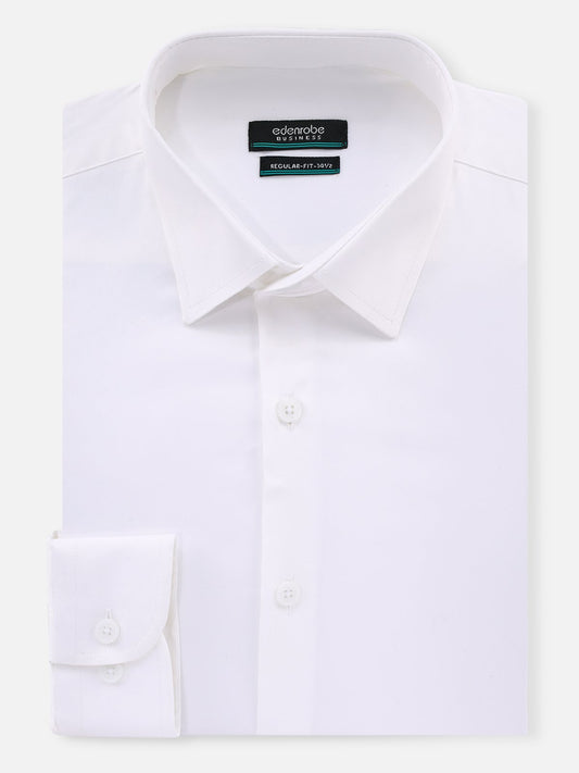 Edenrobe - Men's White Shirt Plain - EMTSB21-047