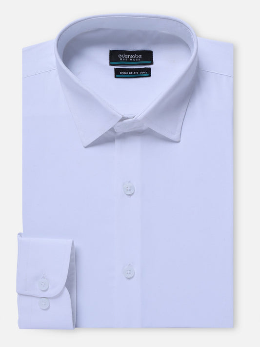 Edenrobe - Men's White Shirt Plain - EMTSB21-048