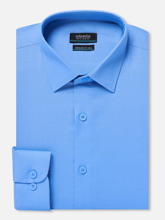 Edenrobe - Men's Sky Blue Plain Shirt - EMTSB21-051