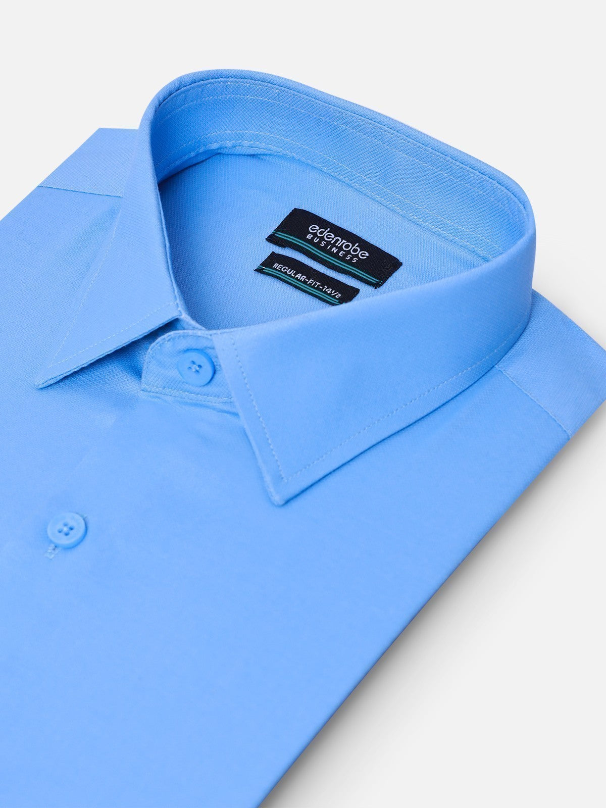 Edenrobe - Men's Sky Blue Plain Shirt - EMTSB21-051