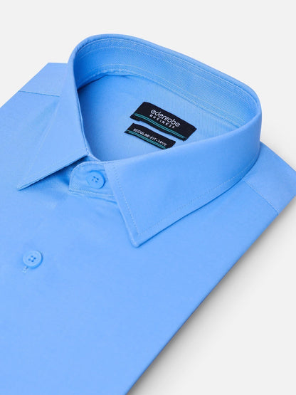Edenrobe - Men's Sky Blue Plain Shirt - EMTSB21-051