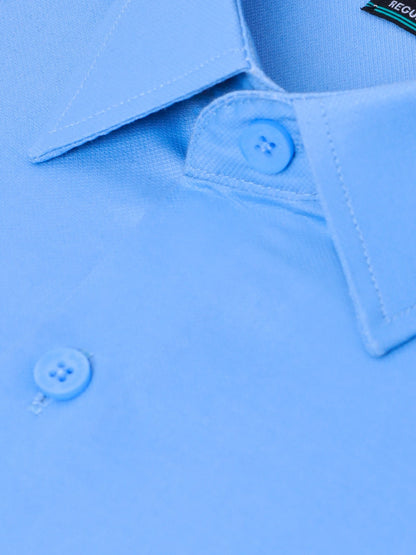 Edenrobe - Men's Sky Blue Plain Shirt - EMTSB21-051