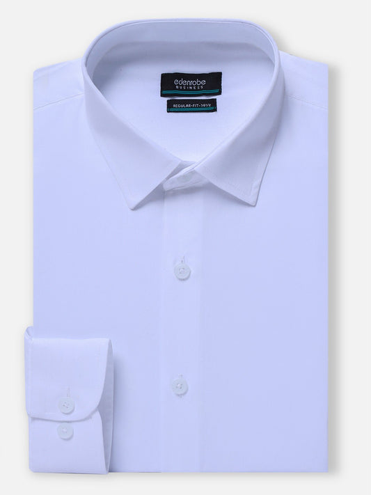 Edenrobe - Men's White Shirt Plain - EMTSB21-058